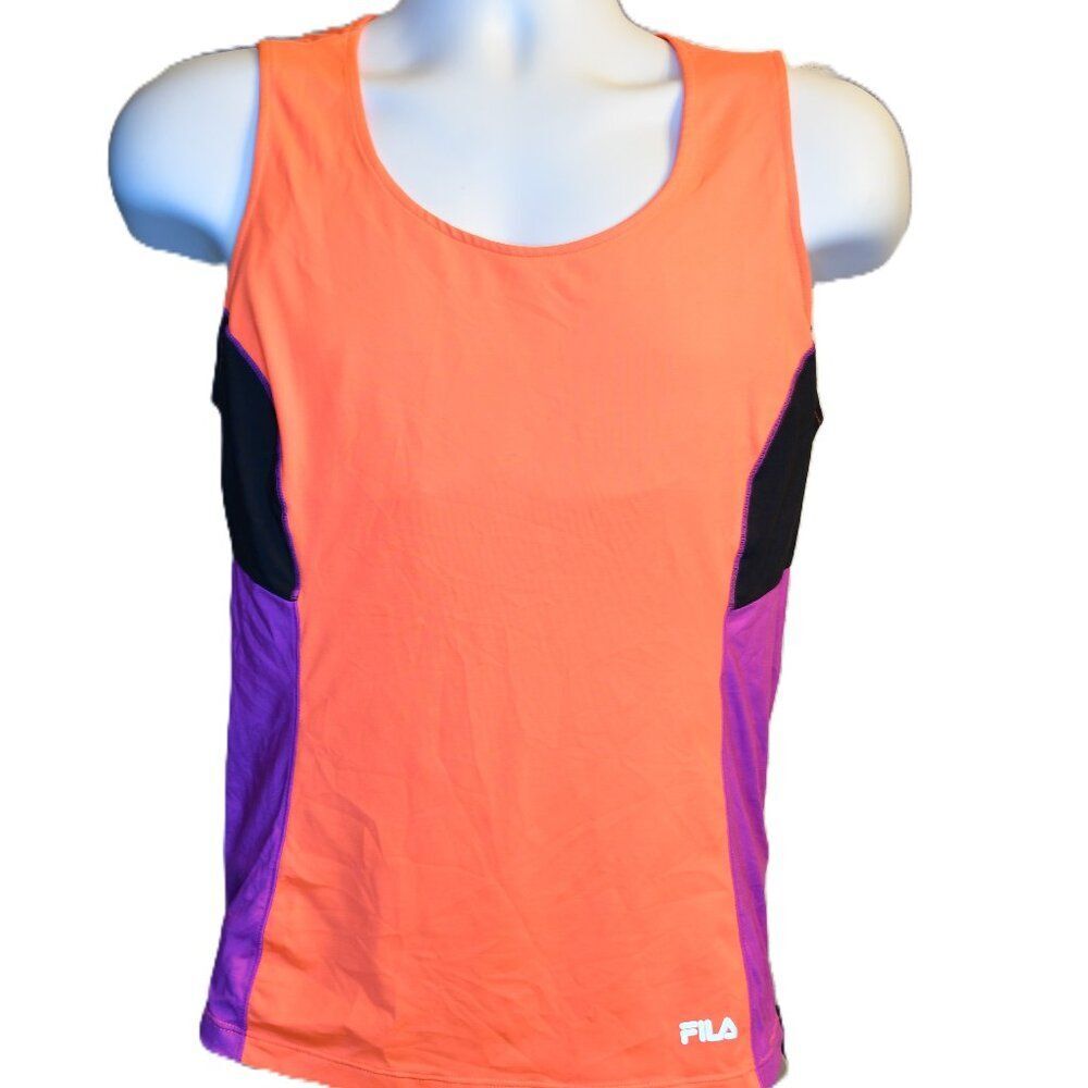 Fila Sport Tank Size Large - Hot Orange and Purple color